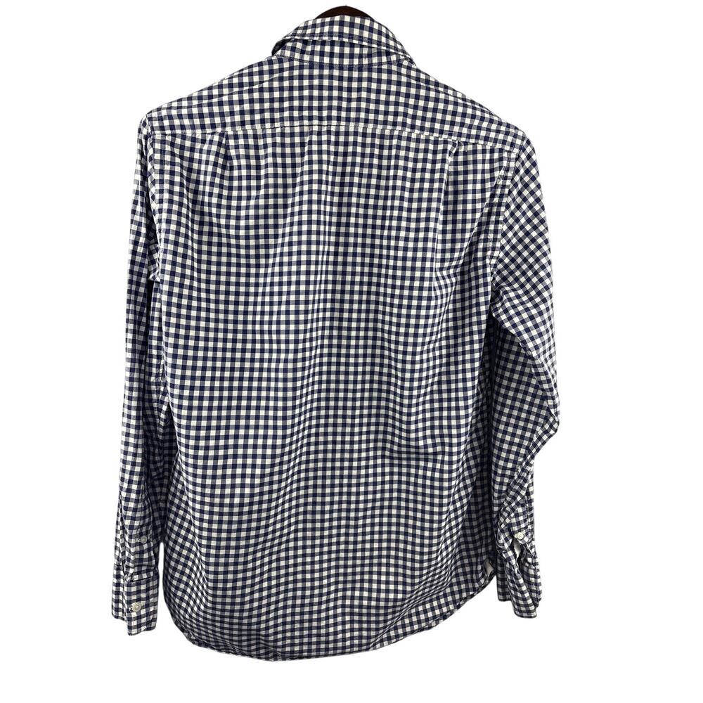 Men’s J.Crew Medium Blue & White Gingham Button Up - Picture 3 of 5
